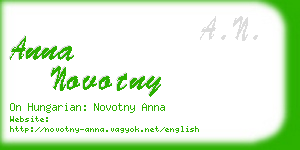 anna novotny business card